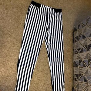 JunkFood Striped Elastic Waist Pants